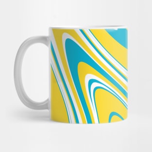 Yellow Teal Green Blue Colors Marble Pattern Swirl Design Abstract Art Background Mug